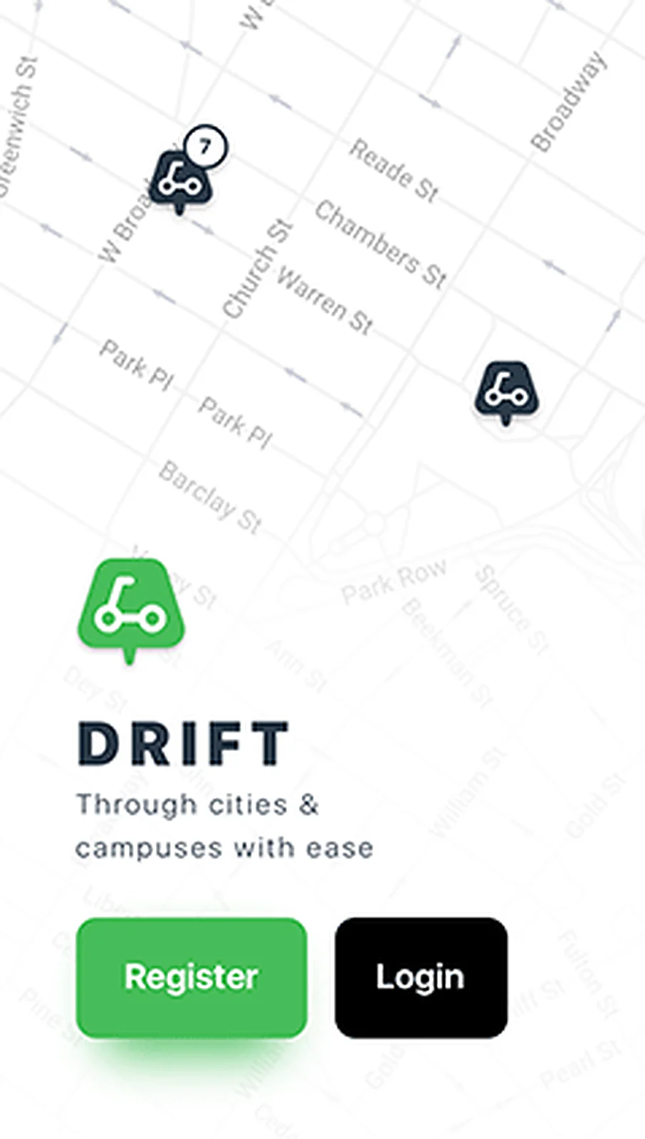 Dockless Bike Share delivered interface, screen 3