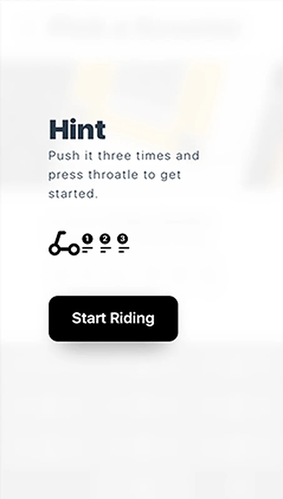 Dockless Bike Share delivered interface, screen 4