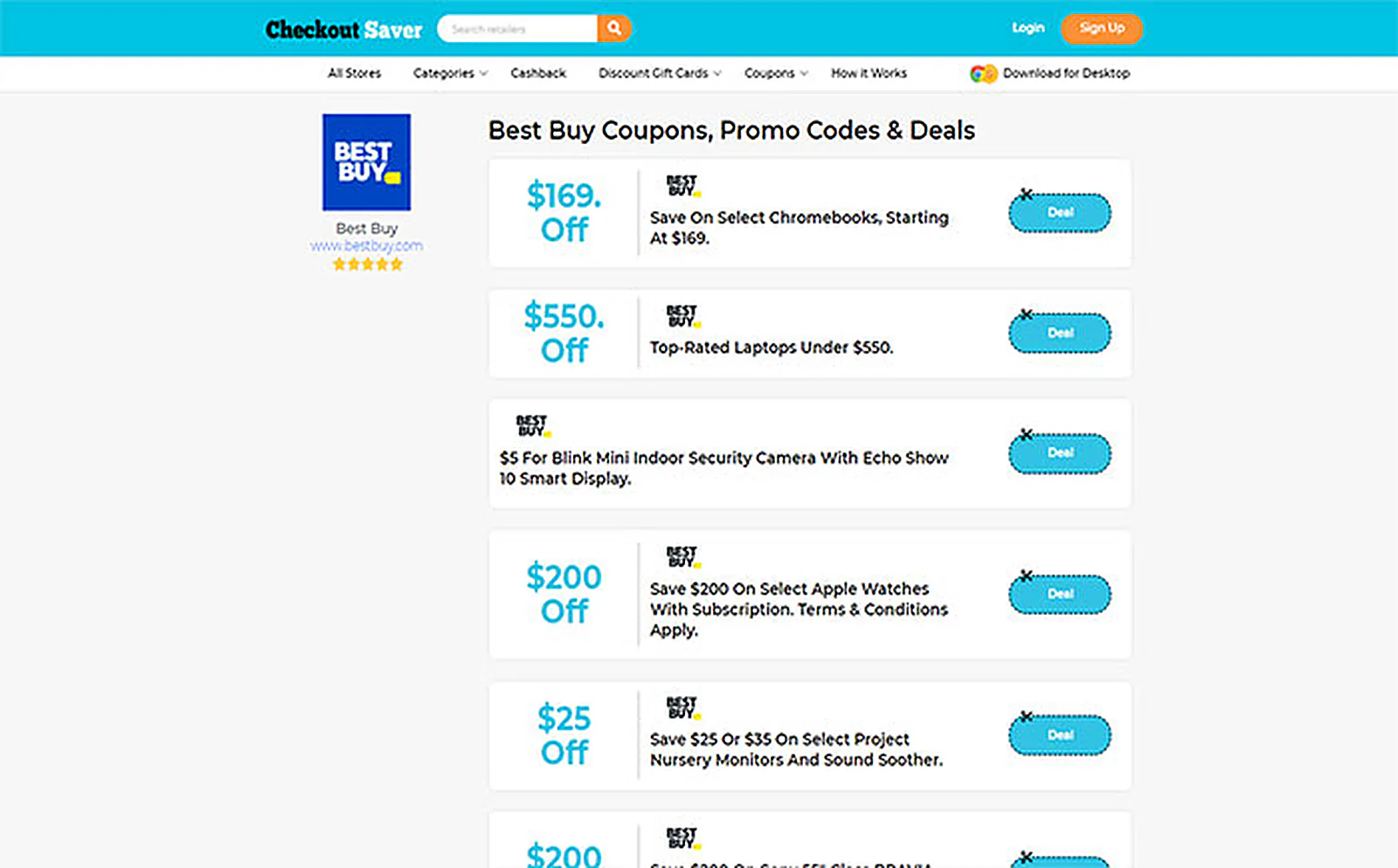 Cashback Shopping Platform delivered interface, screen 7