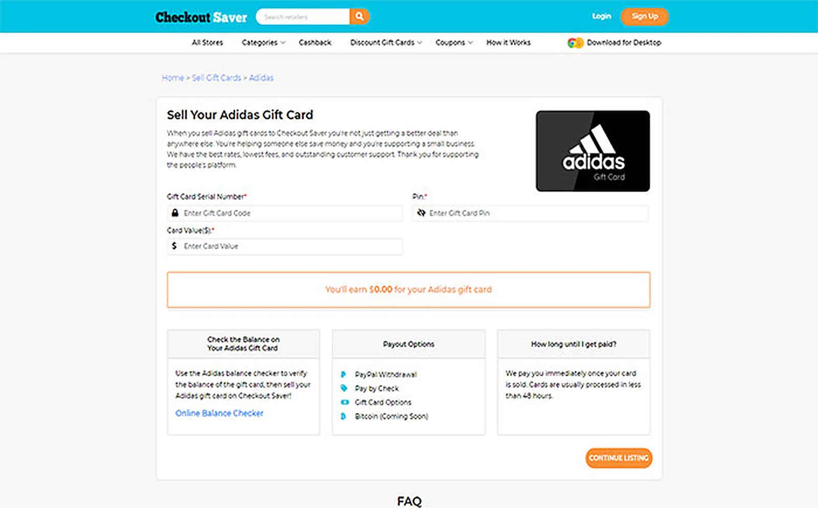 Cashback Shopping Platform delivered interface, screen 8