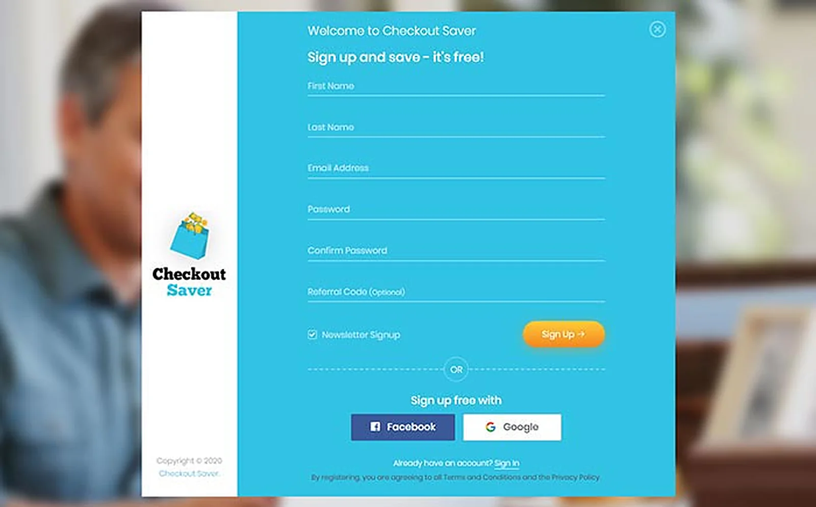 Cashback Shopping Platform delivered interface, screen 3