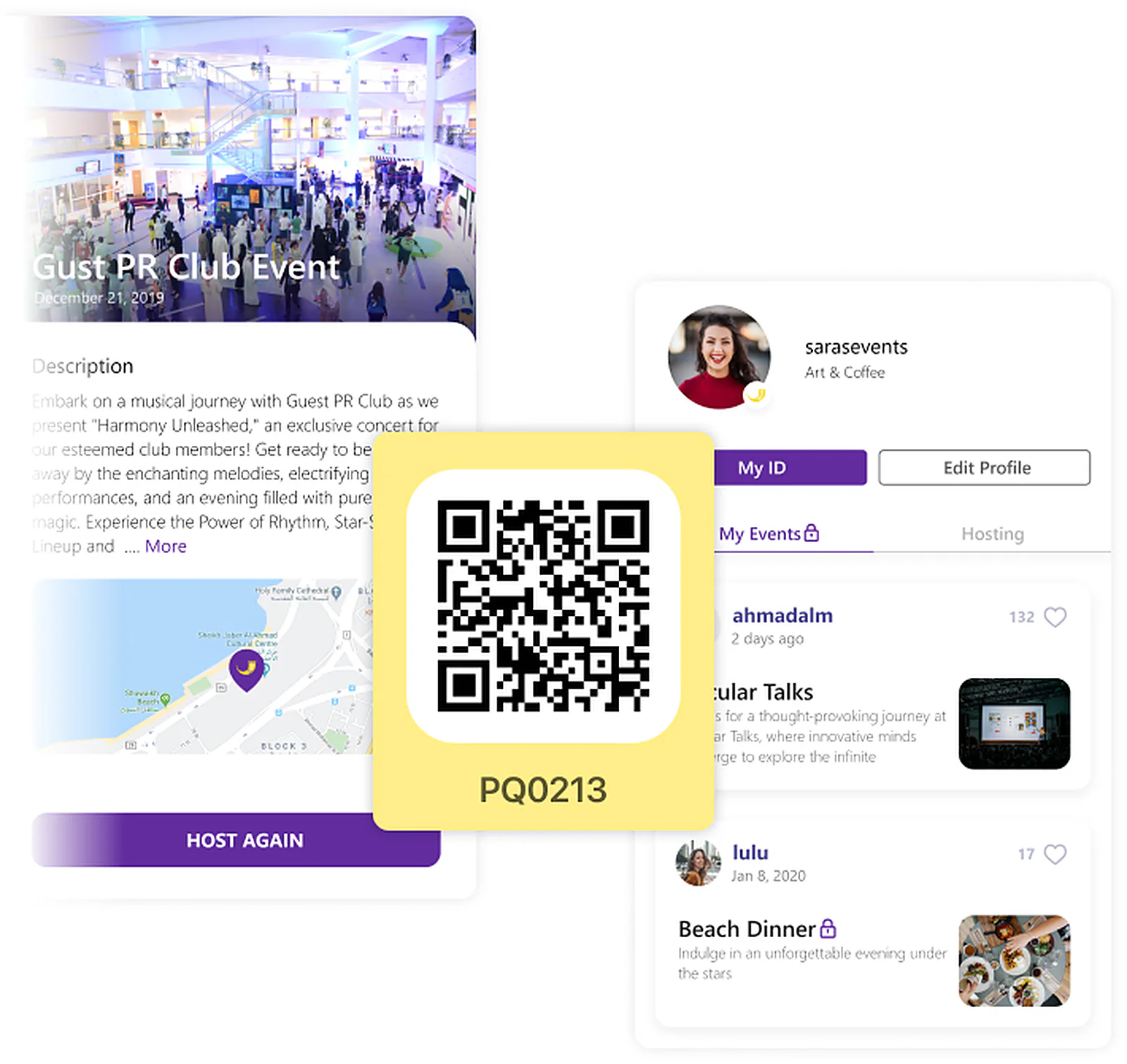 Event Management Platform delivered interface, screen 3