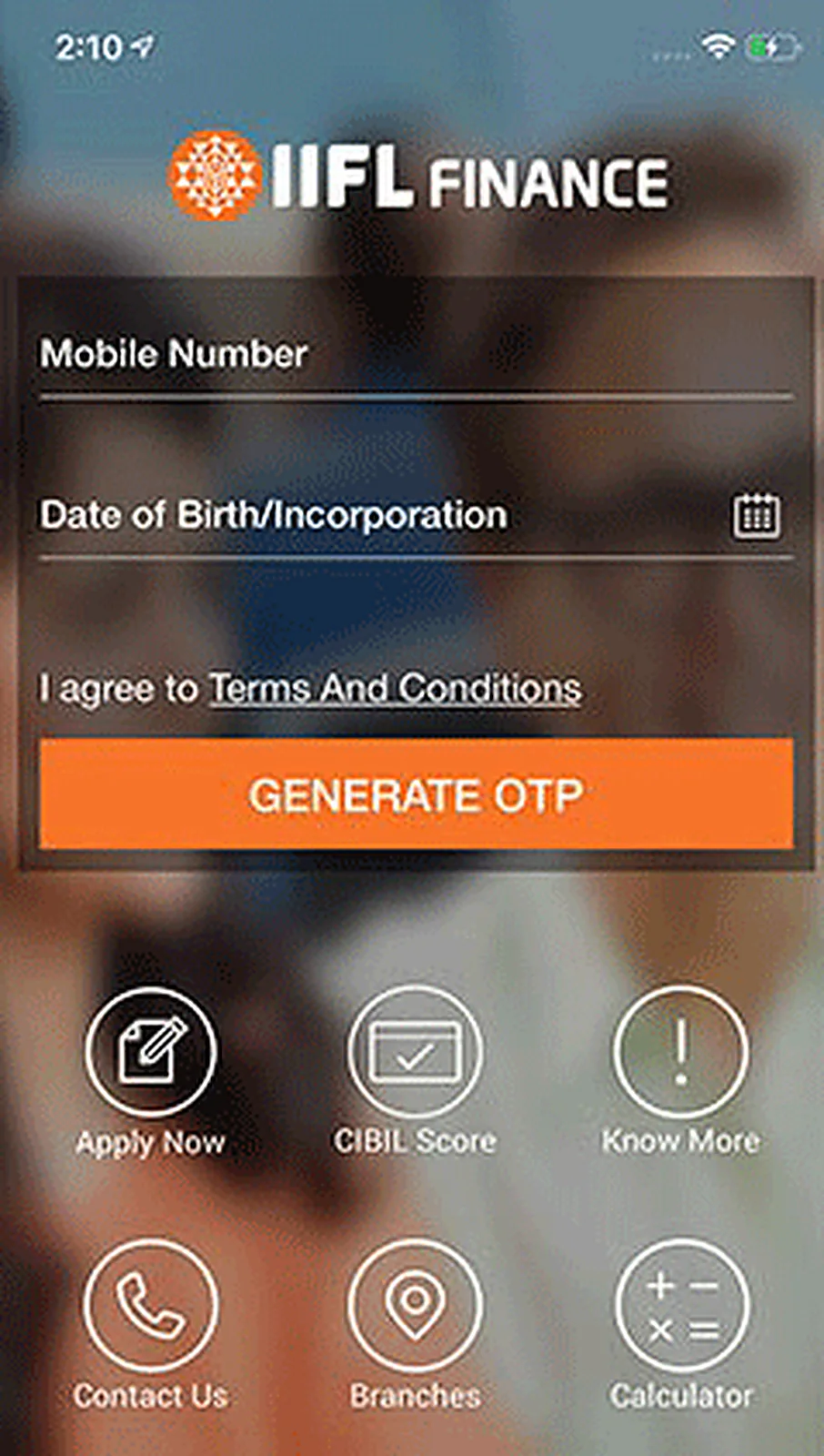 Financial Company App delivered interface, screen 5