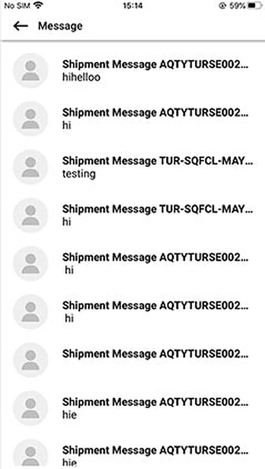 Freight Management App delivered interface, screen 5