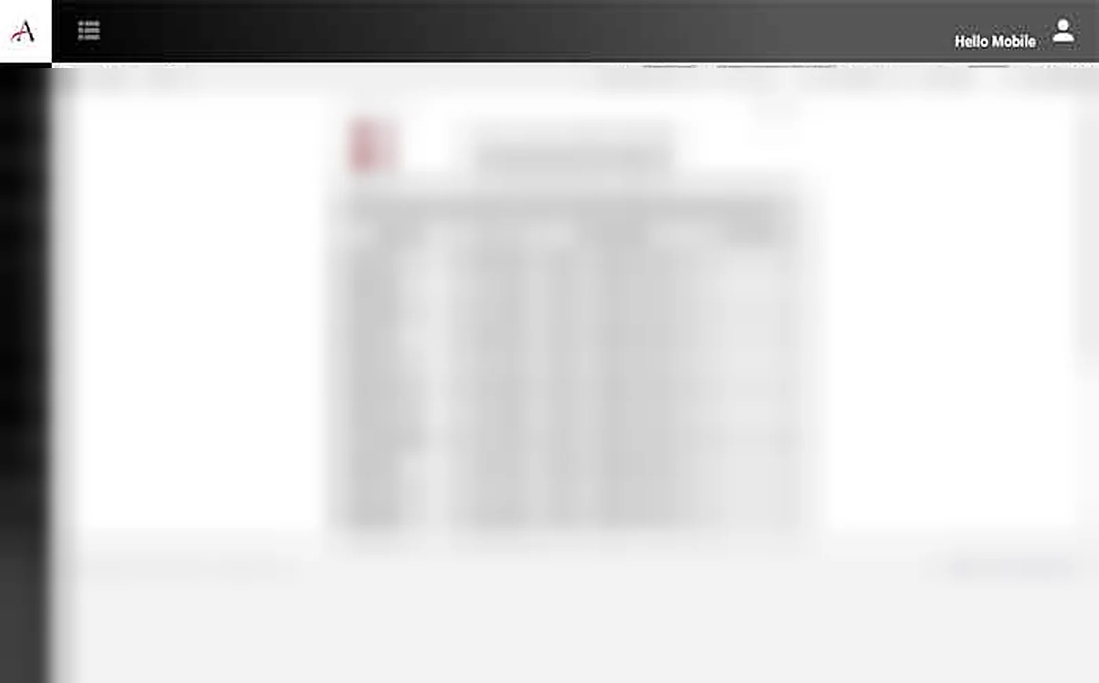 Hospice Management Software delivered interface, screen 1