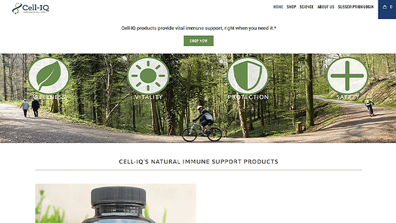 Immune Supplement Brand delivered interface, screen 2