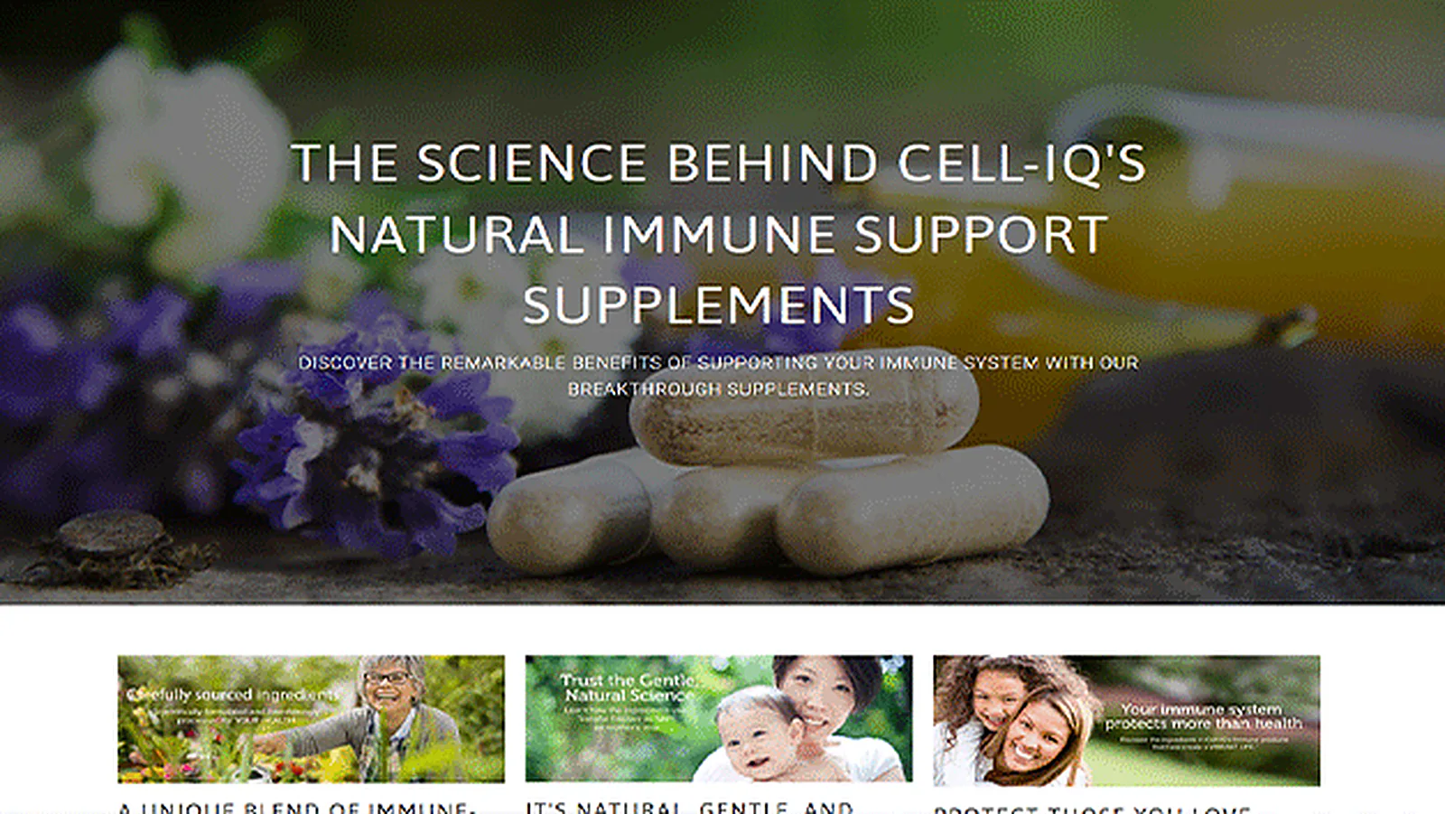 Immune Supplement Brand delivered interface, screen 4