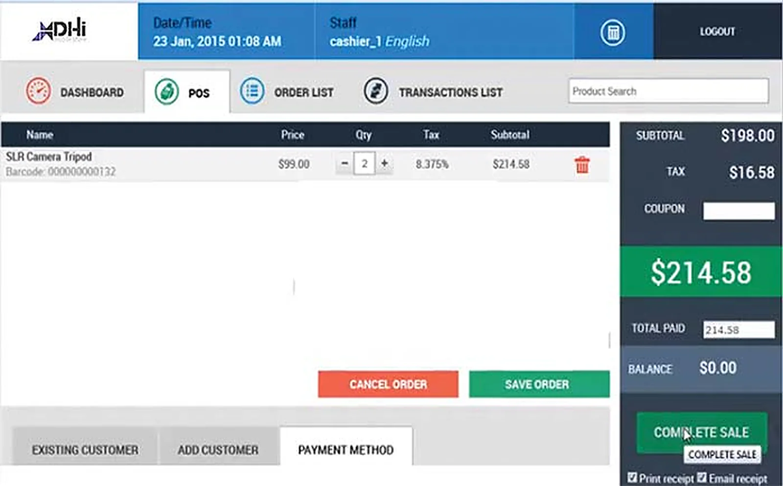 Global Telecom Provider delivered interface, screen 2