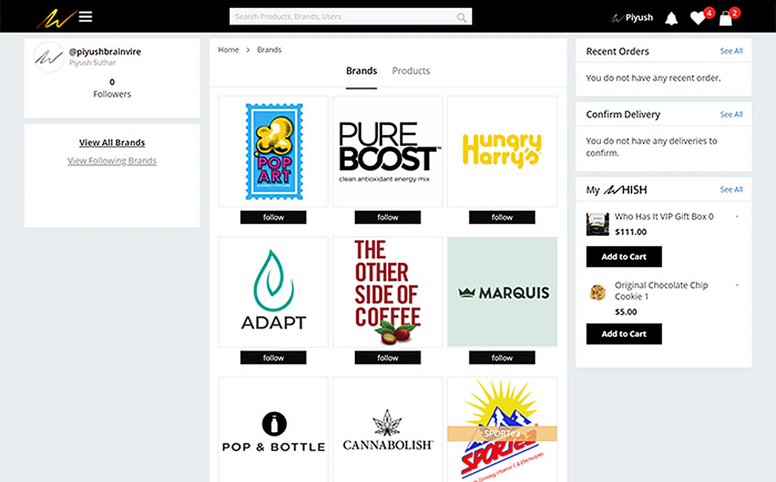 Multi-Company Marketplace delivered interface, screen 3
