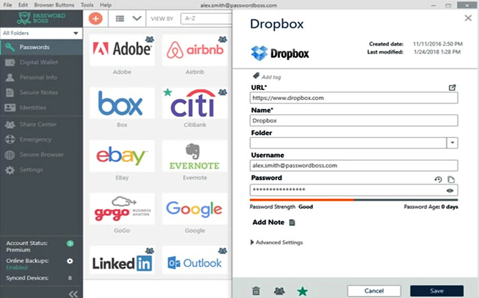 US Digital Entrepreneur delivered interface, screen 5