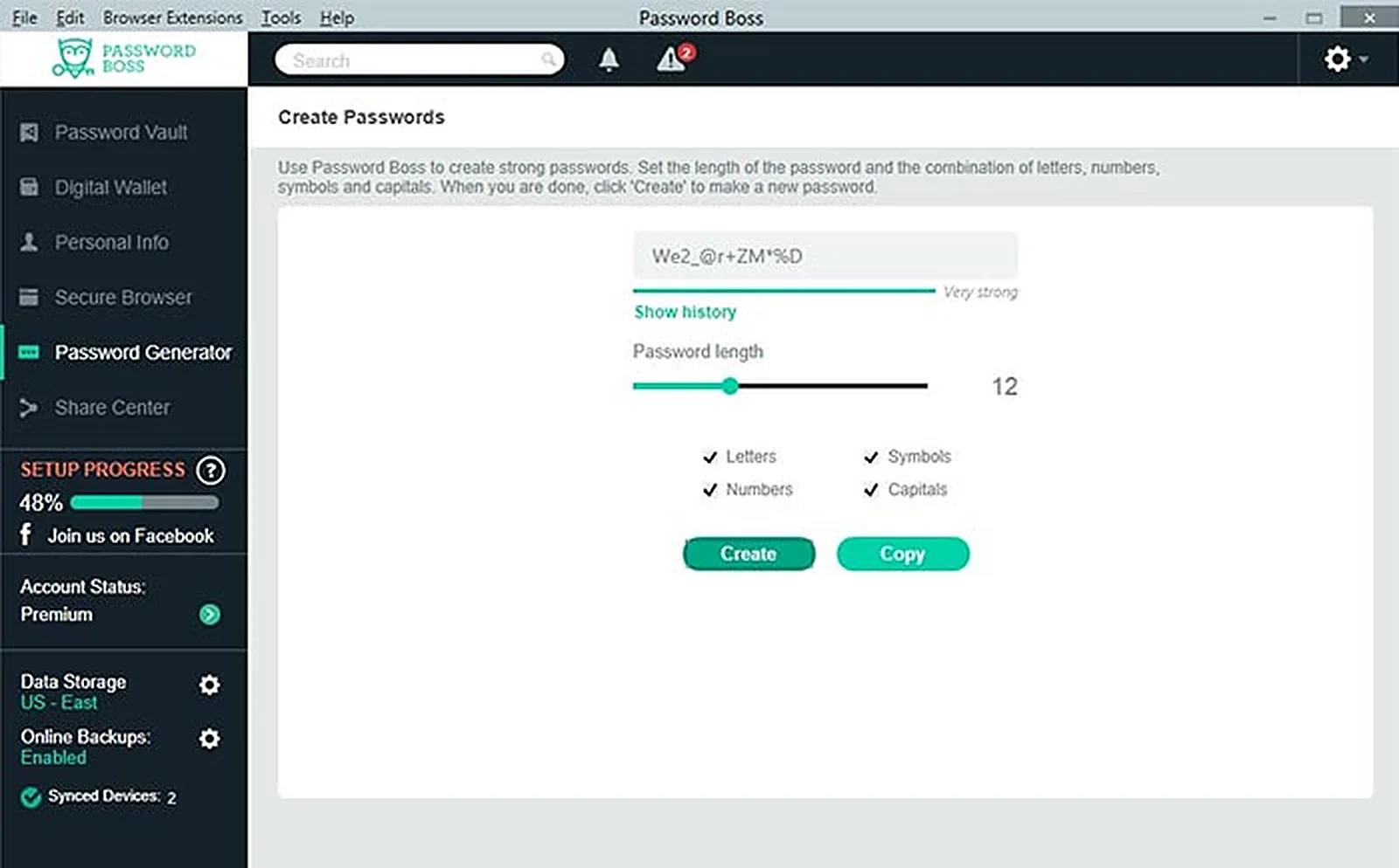 US Digital Entrepreneur delivered interface, screen 4