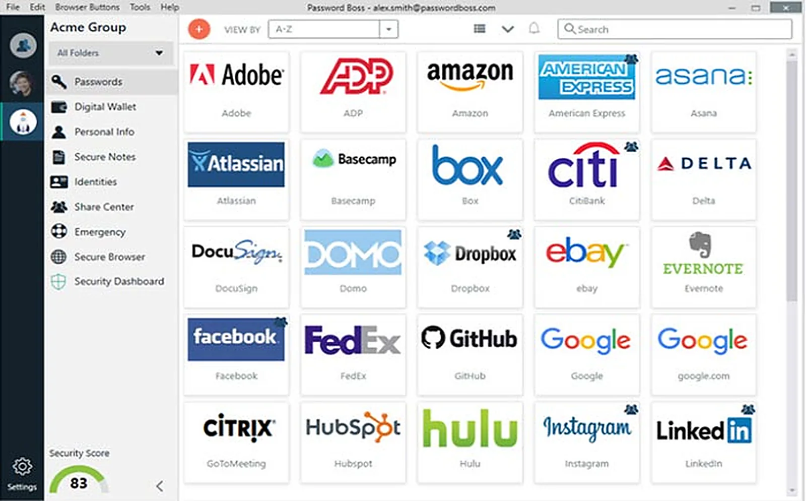 US Digital Entrepreneur delivered interface, screen 6