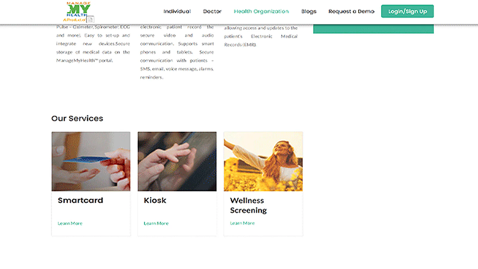 Health Informatics Company delivered interface, screen 6