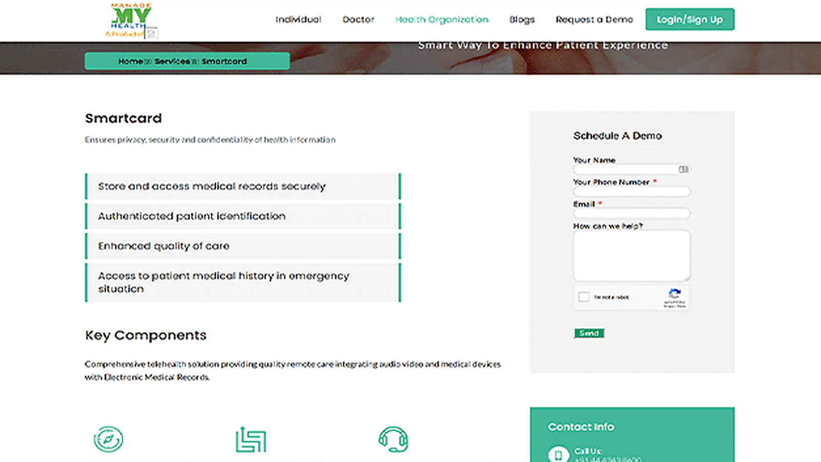 Health Informatics Company delivered interface, screen 5
