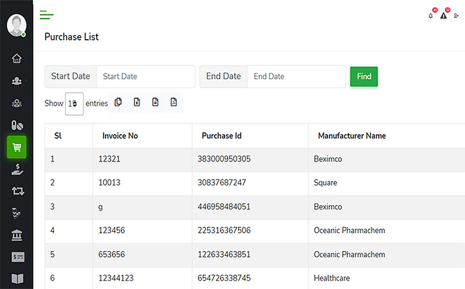 Pharmacy POS delivered interface, screen 3