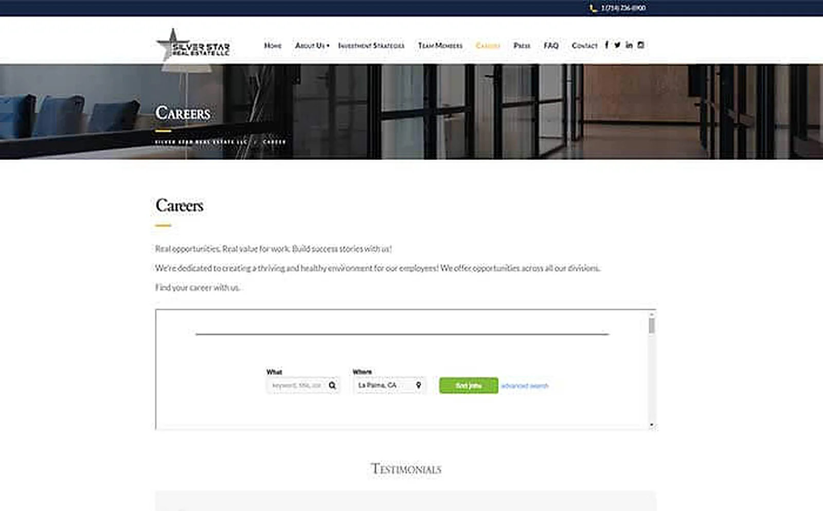 Real Estate Firm delivered interface, screen 2