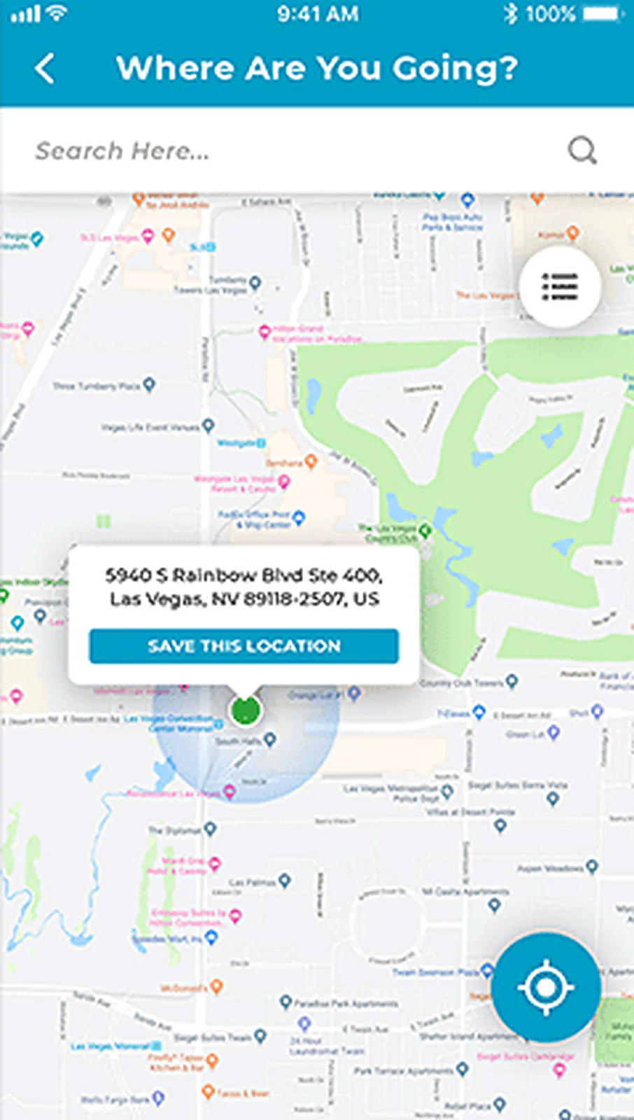 Travel Safety App delivered interface, screen 4