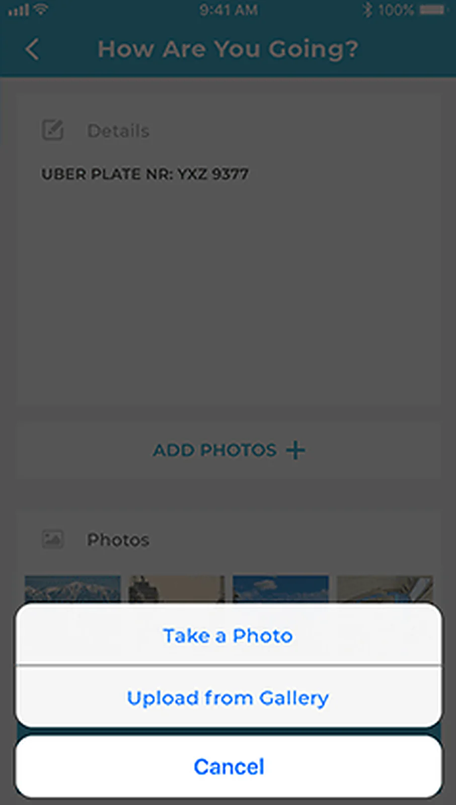 Travel Safety App delivered interface, screen 9