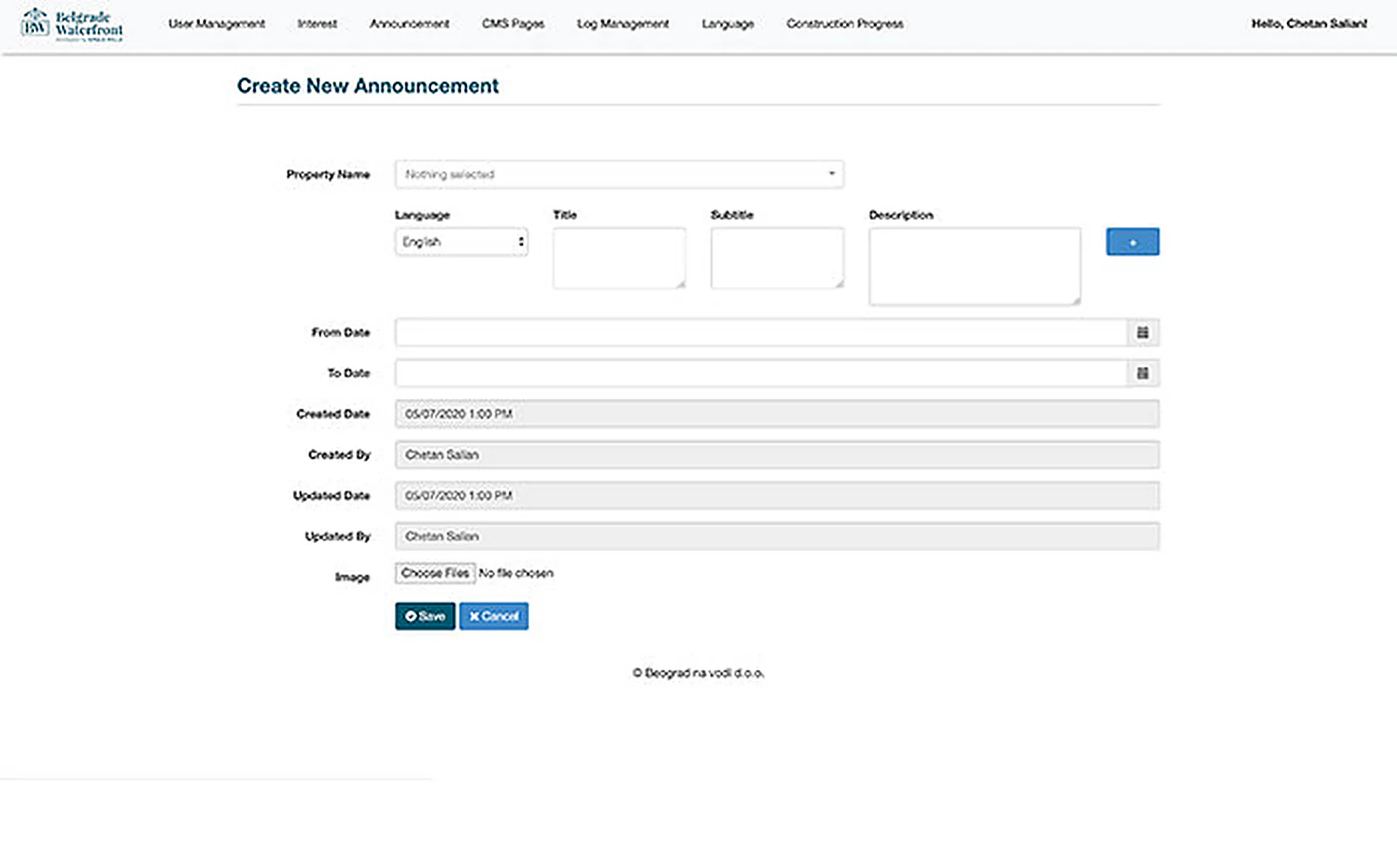Middle East Real Estate Developer delivered interface, screen 9