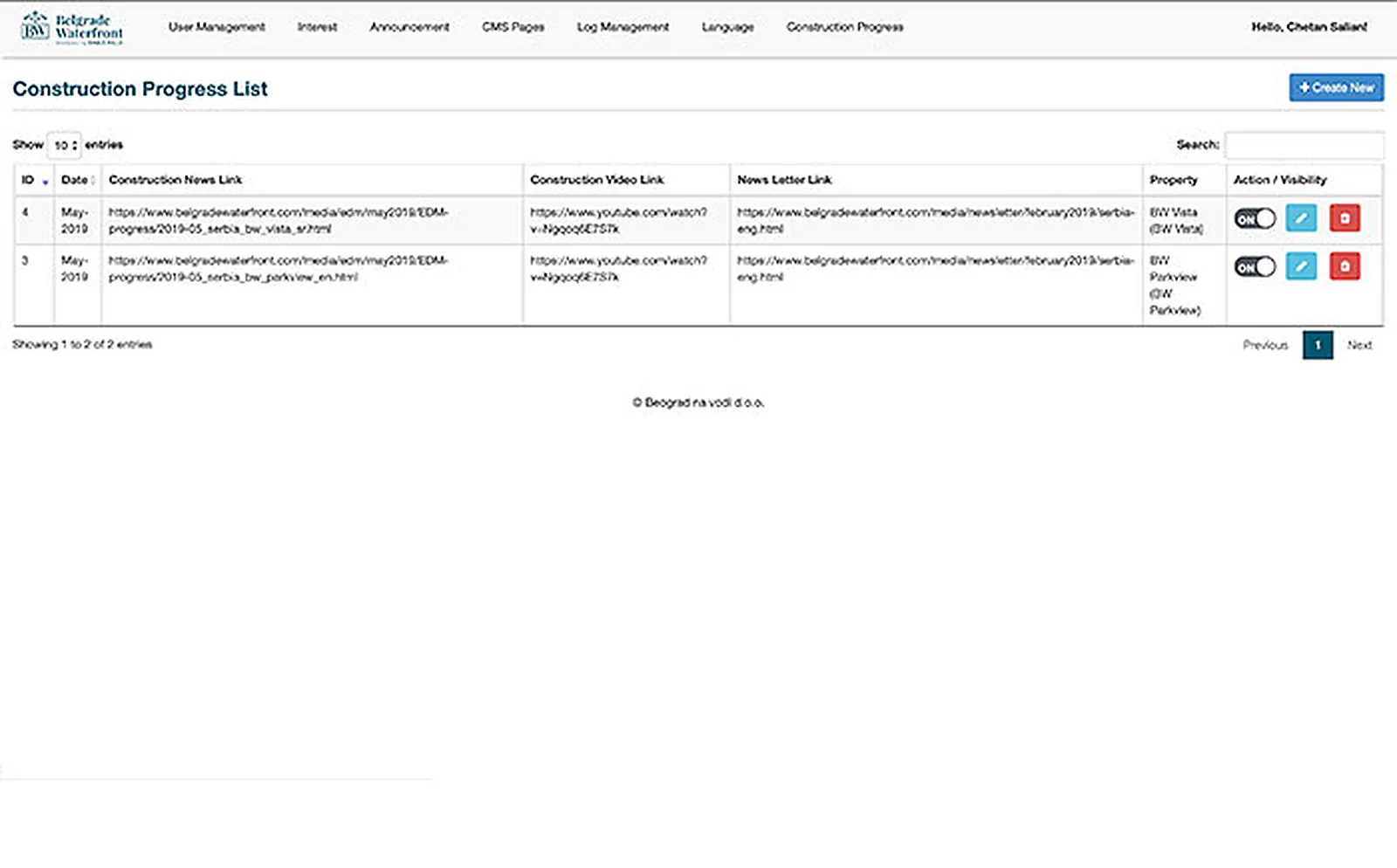 Middle East Real Estate Developer delivered interface, screen 8