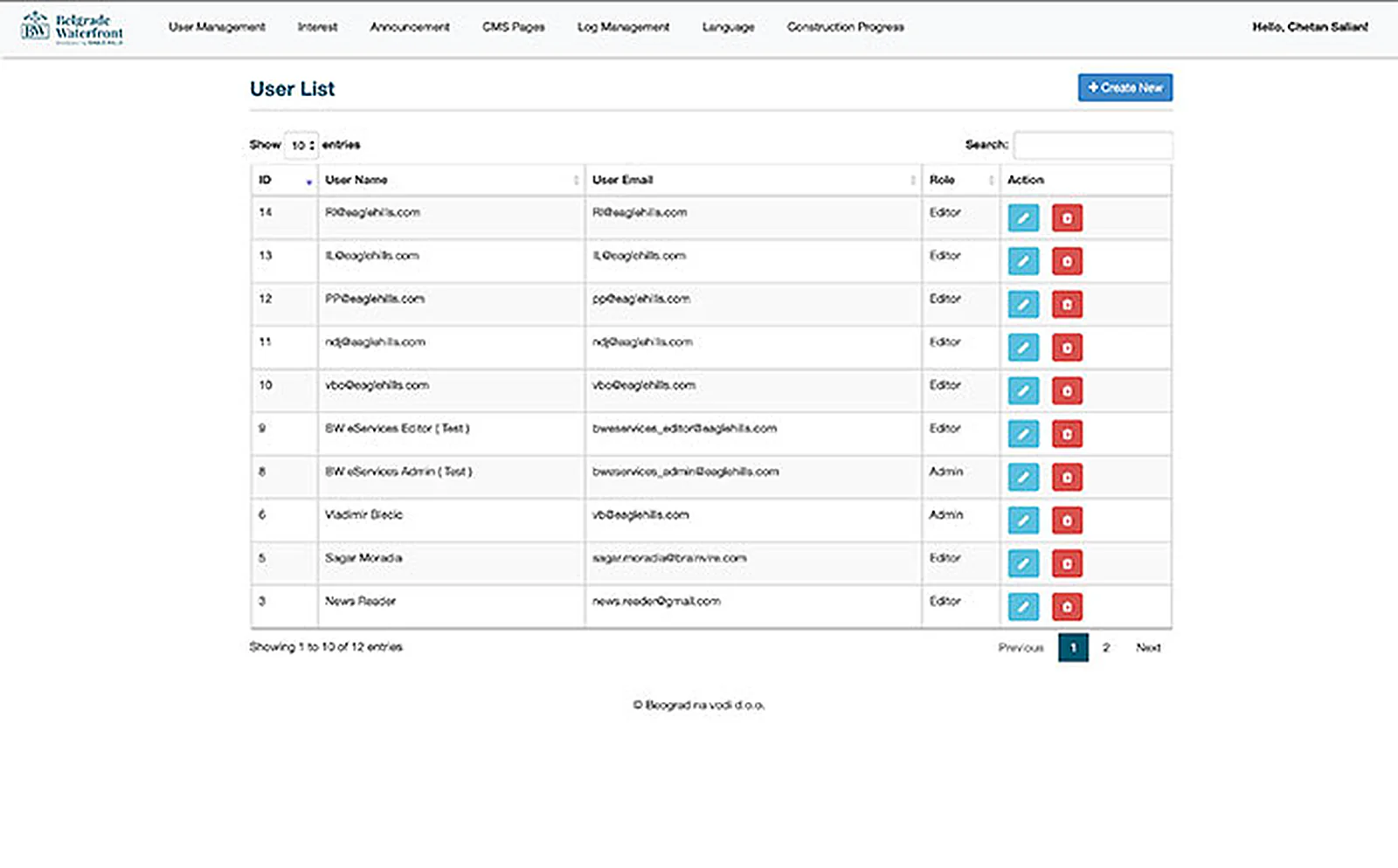 Middle East Real Estate Developer delivered interface, screen 4