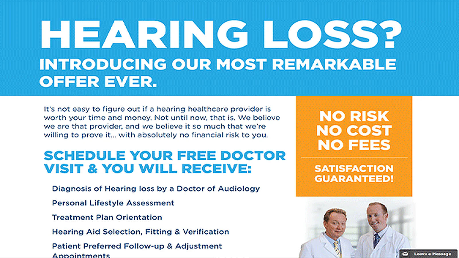 US Audiology Group delivered interface, screen 3