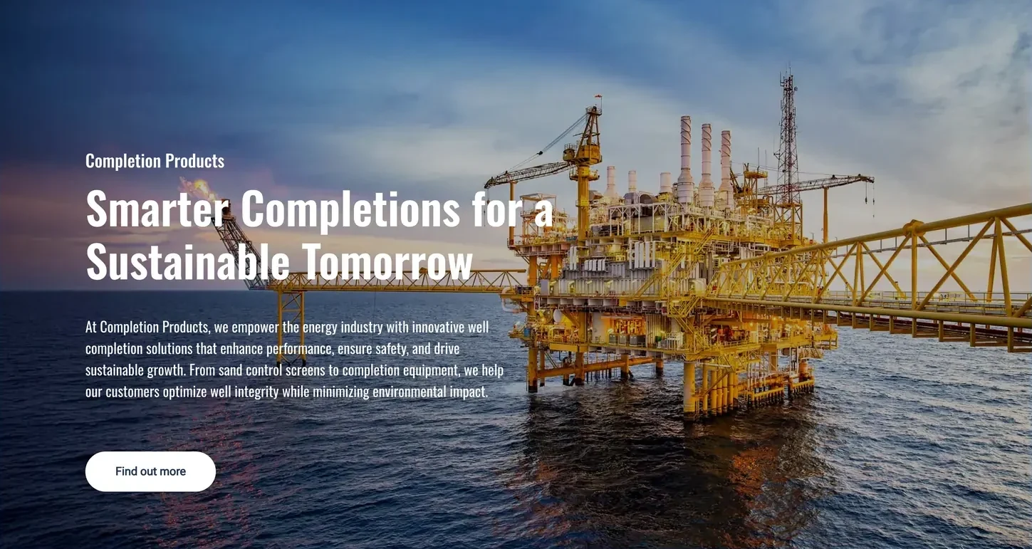 Completion Products’ own website, the Singapore oilfield tools maker whose Arcstone MES we are joining to Odoo