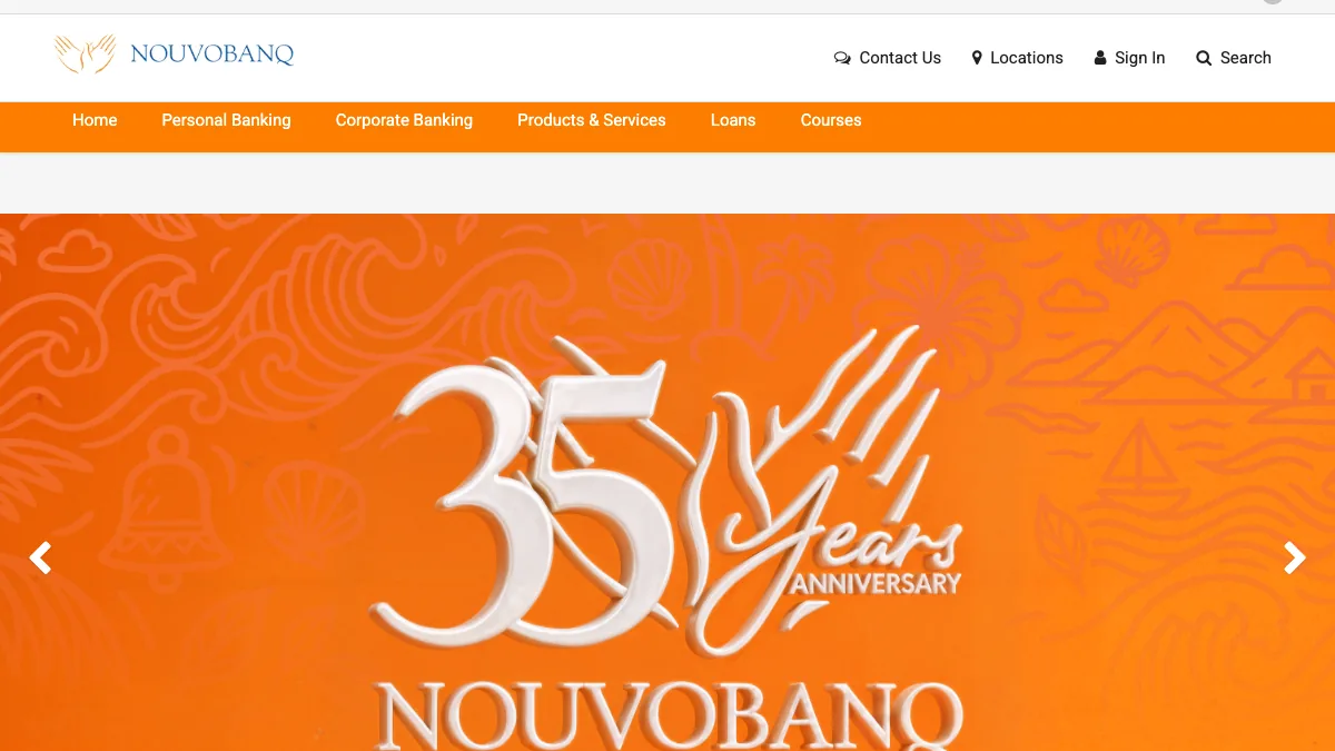 Nouvobanq&rsquo;s own banking website, the Seychelles bank running Odoo CRM and Helpdesk