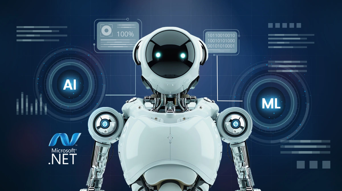 Leveraging AI and ML in .NET applications guide cover