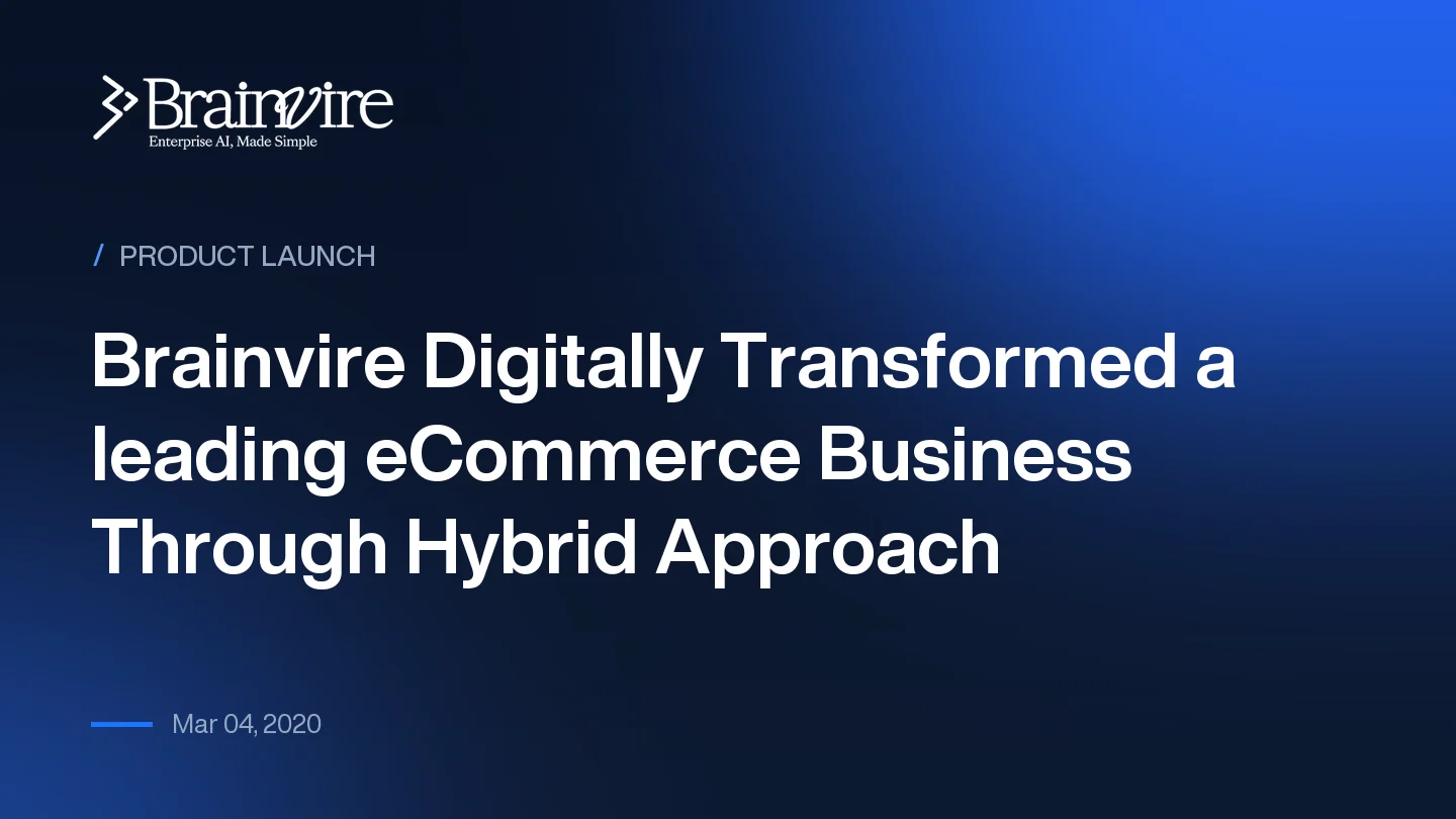 Brainvire Digitally Transformed a leading eCommerce Business Through Hybrid Approach