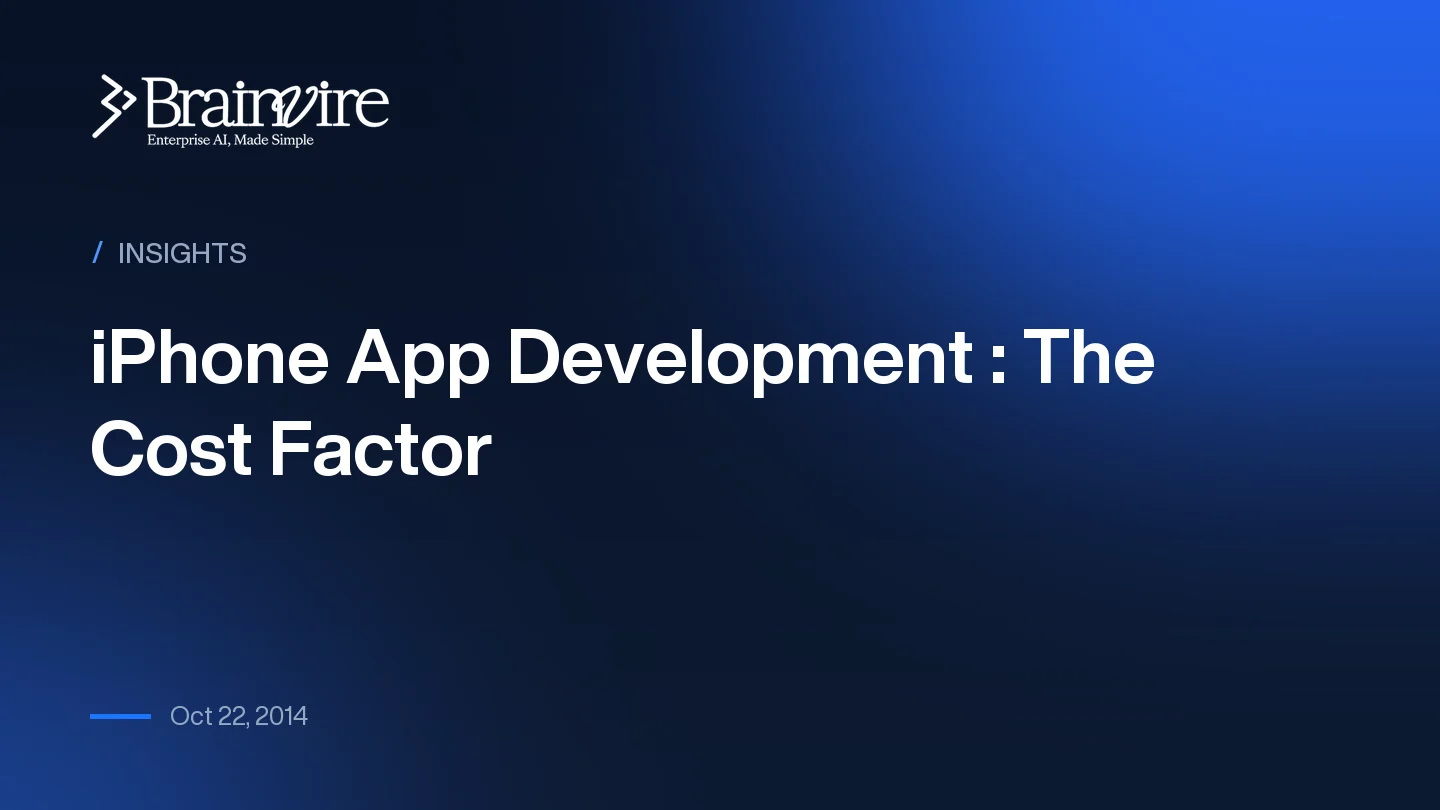 iPhone App Development : The Cost Factor