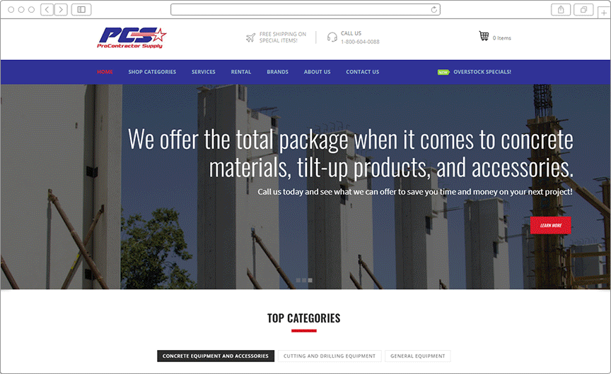 Online construction equipment store in Georgia, USA