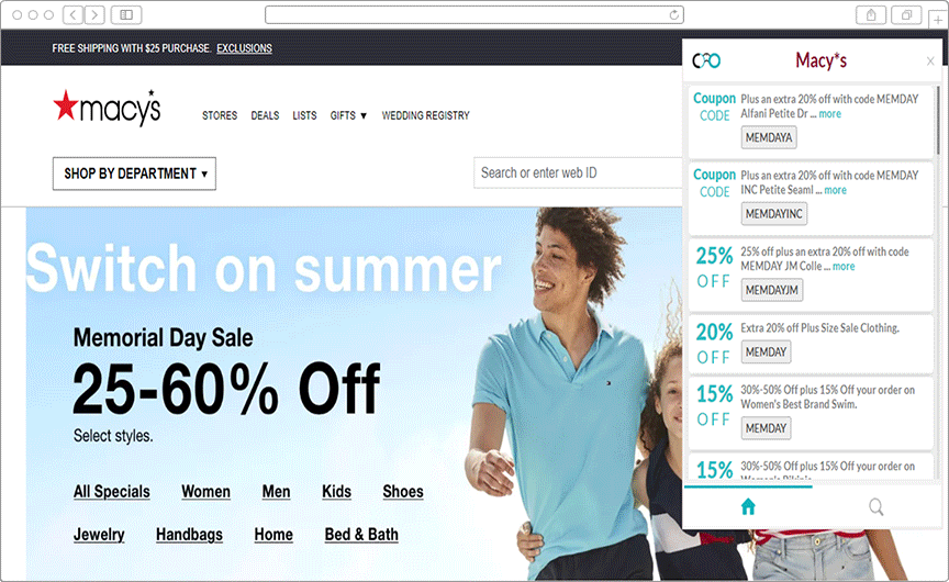 Modern Shopping Chrome Extension for 1000+ Retailers