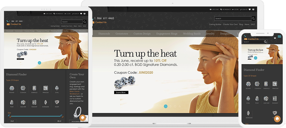 eCommerce with ERP for USA’s leading Diamond Giant