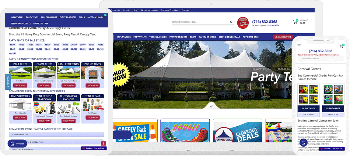 eCommerce Odoo for US Leading Party Tents Giant