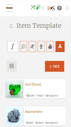 slider item