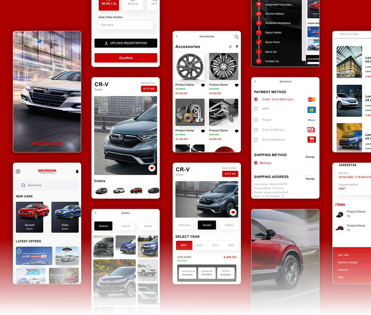 UI UX for Honda Kuwait