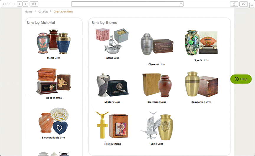 A US-Based Urn Store Revitalizes its Website
