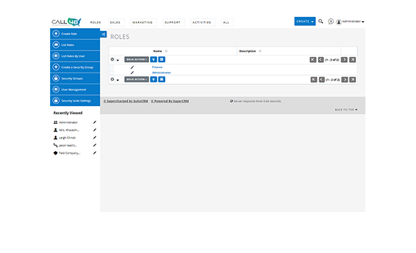 Roles and Rights with Hierarchy Management: