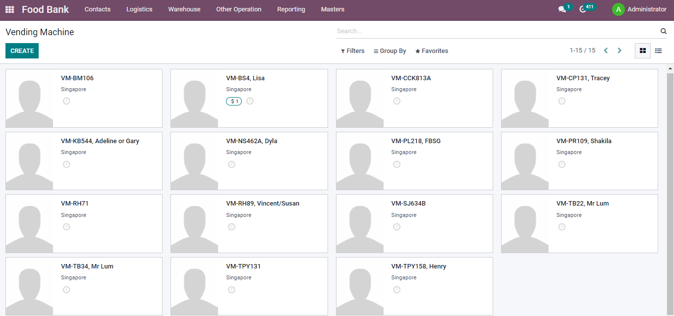 Odoo Food Management System