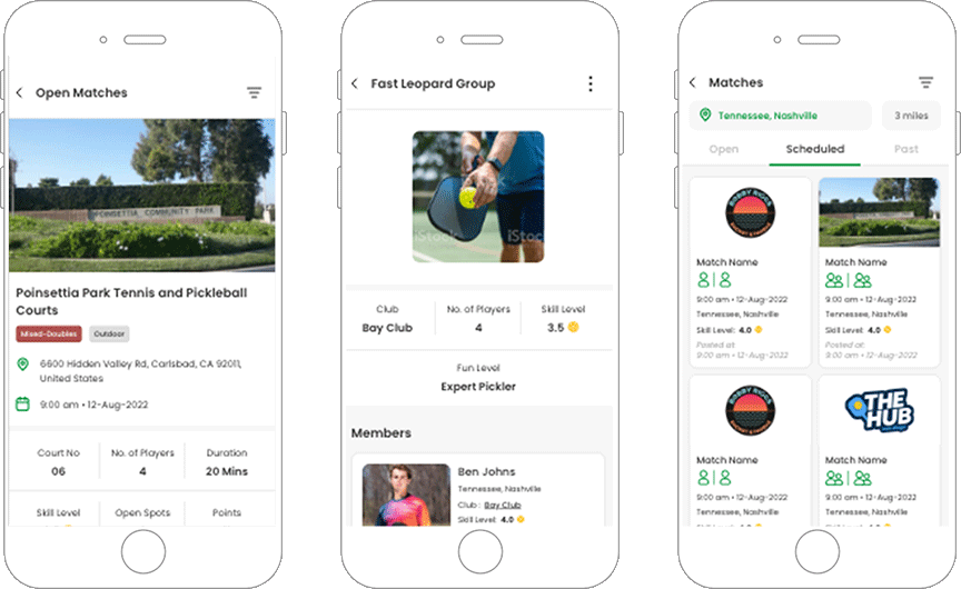 Pickleball Enthusiasts With Shared Interests Enjoy Tournaments with Personalized Mobile App