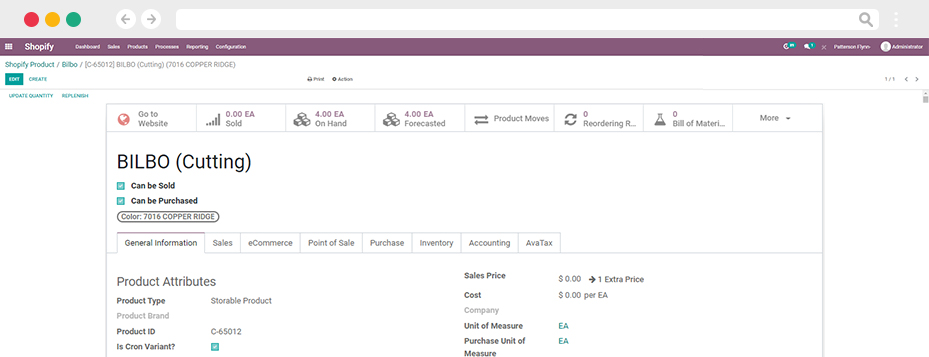 Odoo's Inventory module