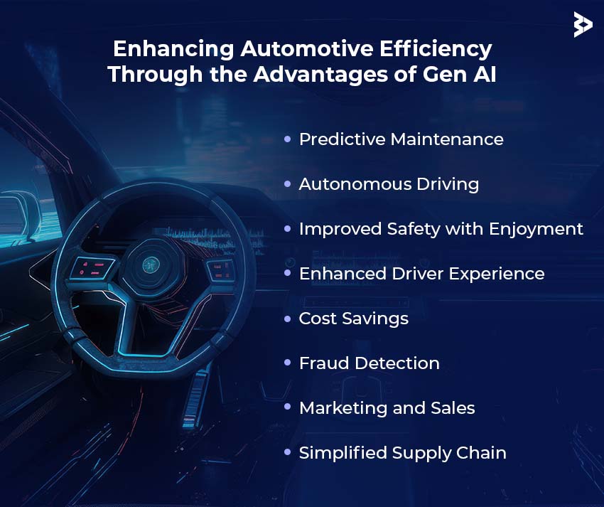 Enhancing Automotive Efficiency Through the Advantages of Gen AI