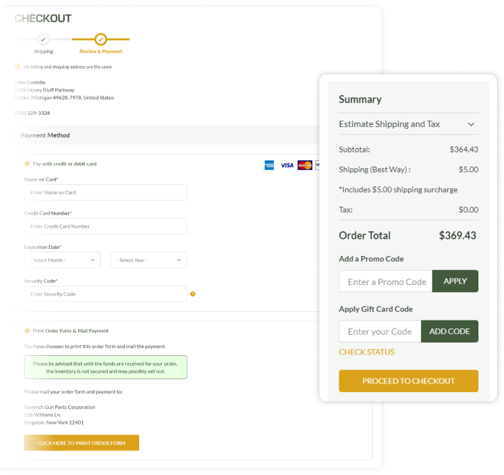 Boosted Conversion with Easy Checkout