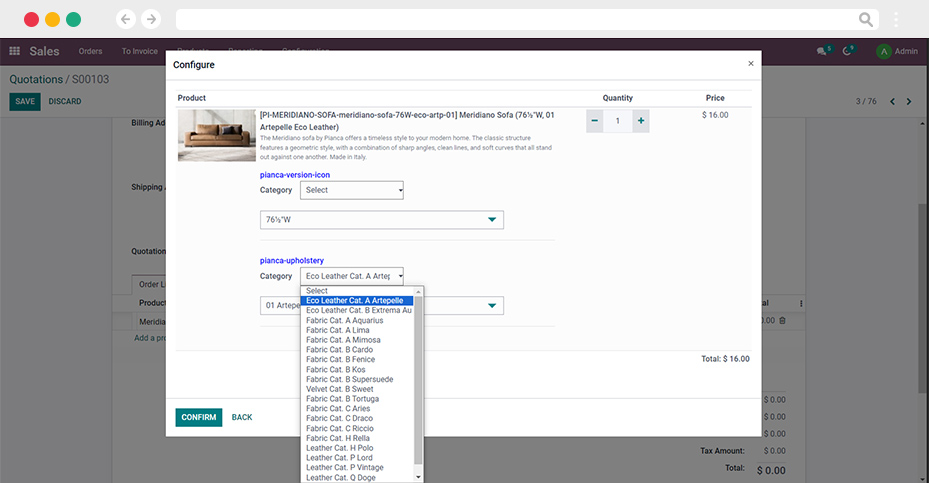 Odoo Story for Room service 