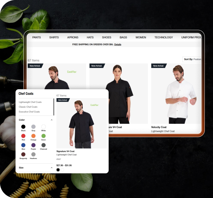 Advanced Search with Personalized Results and Previous Purchases